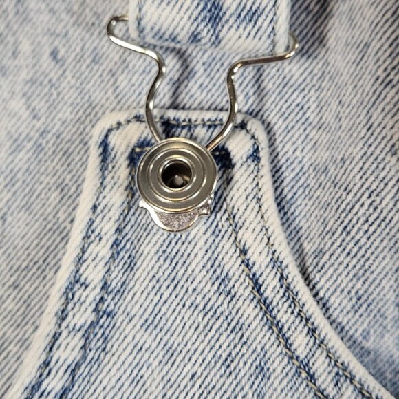 ReGeneration by Celebrity Pink Blue Denim Retro Casual Mini Overall Dress Large - Picture 6 of 11